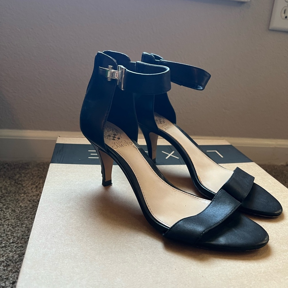 Black Ankle Strap Heels
